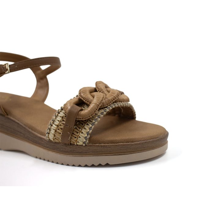 Sandalias Keitumetse Camel Via Uno Ego - Imagen 3
