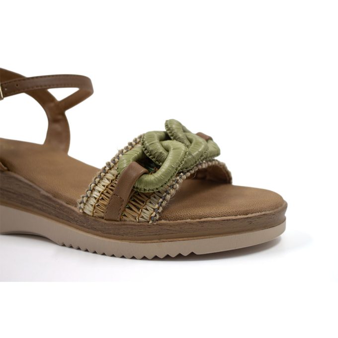 Sandalias Keitumetse Verde Via Uno Ego - Imagen 3