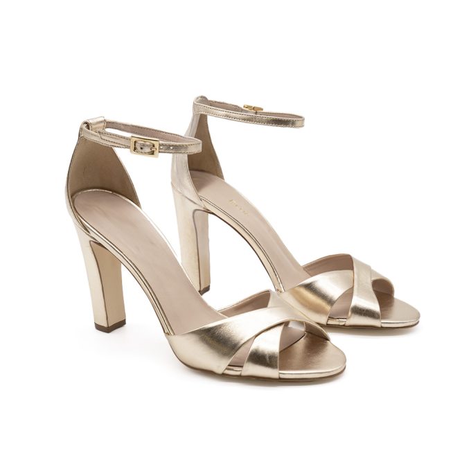 Sandalias Phillys Oro Luz Da Lua - Imagen 4