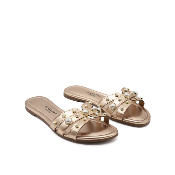 Sandalias Raissa Oro Rosa Marypaz - Imagen 4