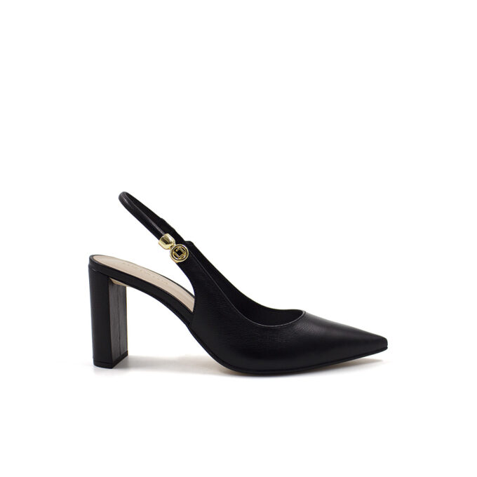 Zapatos Slingback Negro Luz Da Lua