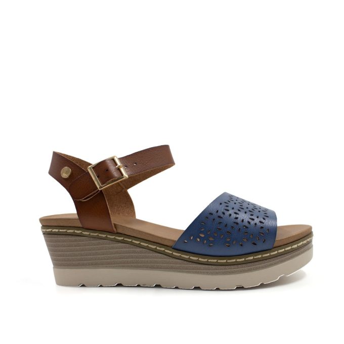Sandalias Taiwo Azul Via Uno Ego