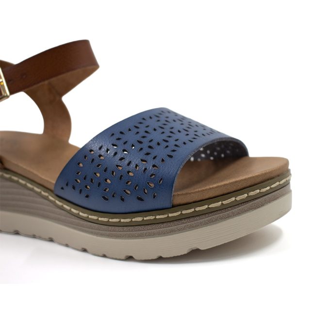 Sandalias Taiwo Azul Via Uno Ego - Imagen 3